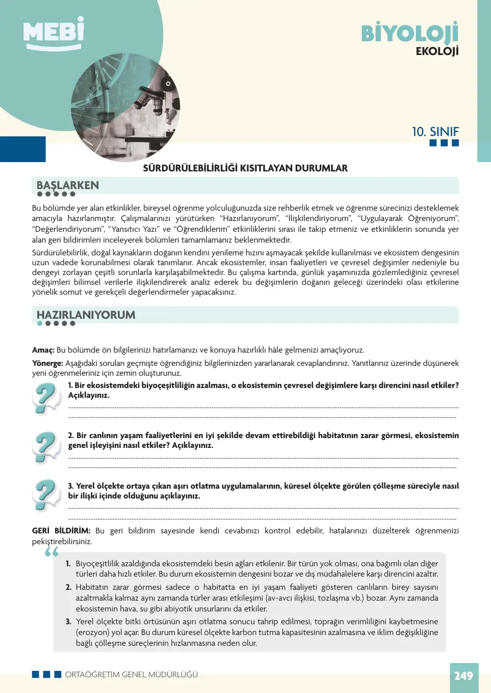 10. Sınıf Biyoloji Bireysel Öğrenme Etkinlikleri (2026-2027) sayfa 247