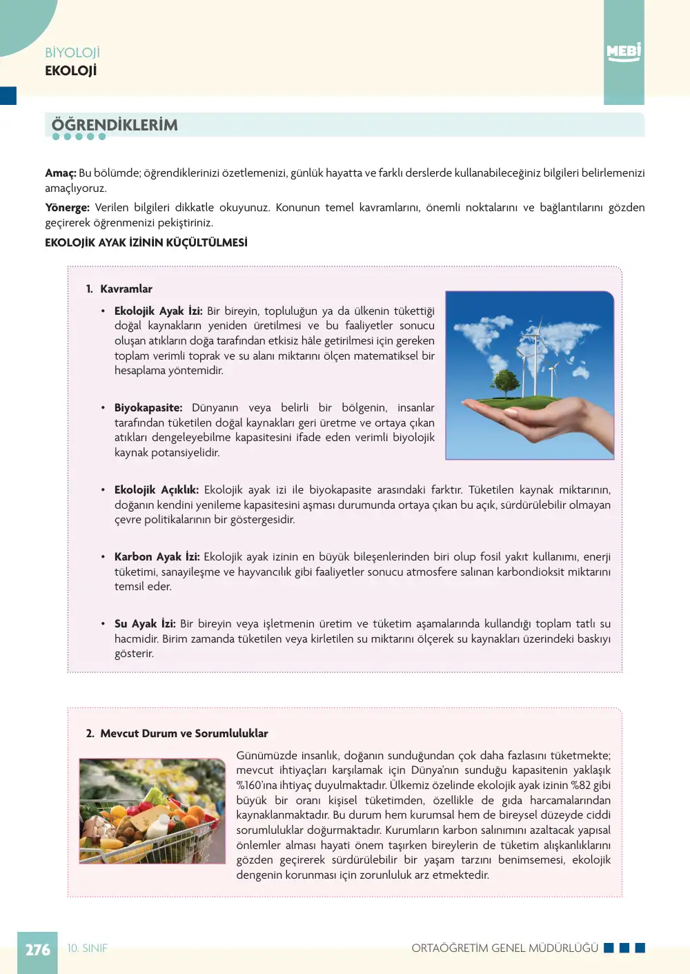 10. Sınıf Biyoloji Bireysel Öğrenme Etkinlikleri (2026-2027) sayfa 274