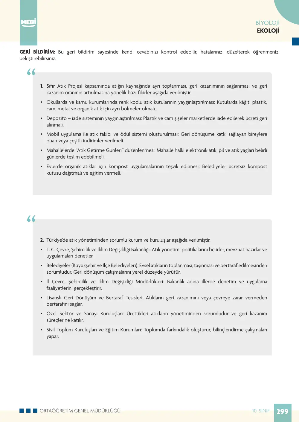 10. Sınıf Biyoloji Bireysel Öğrenme Etkinlikleri (2026-2027) sayfa 297