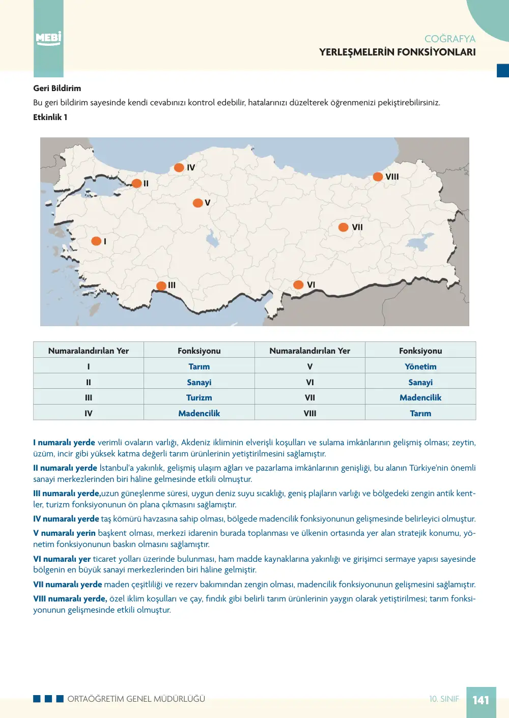 10. Sınıf Coğrafya Bireysel Öğrenme Etkinlikleri (2026-2027) sayfa 139