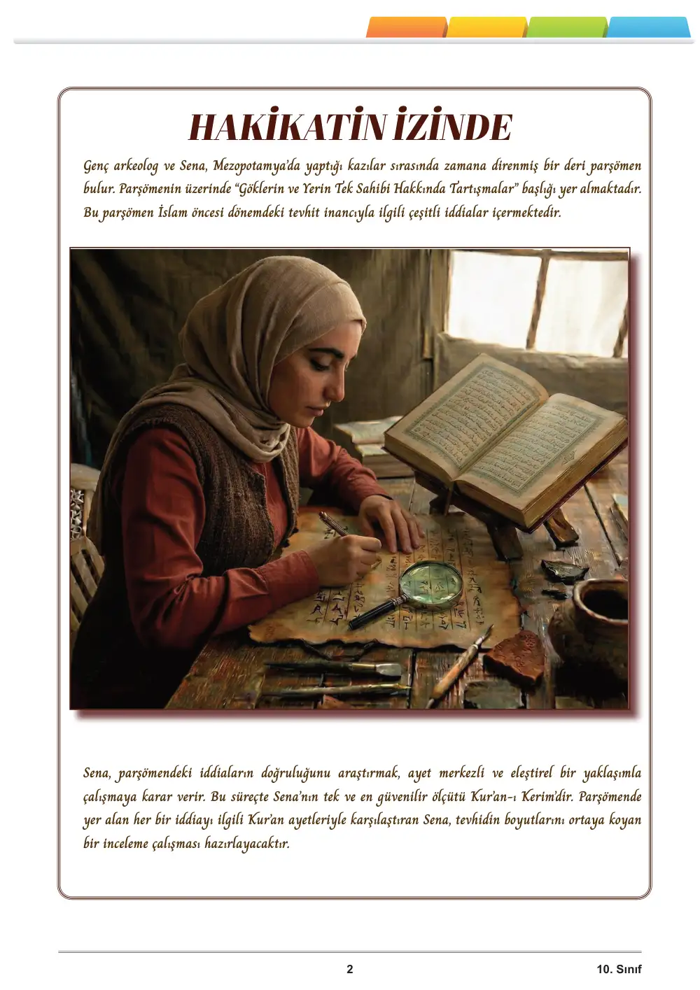 10. Sınıf Din Kültürü ve Ahlak Bilgisi Öğrenme Etkinlikleri Seti 1 (2025-2026) cevap anahtarı sayfa 3