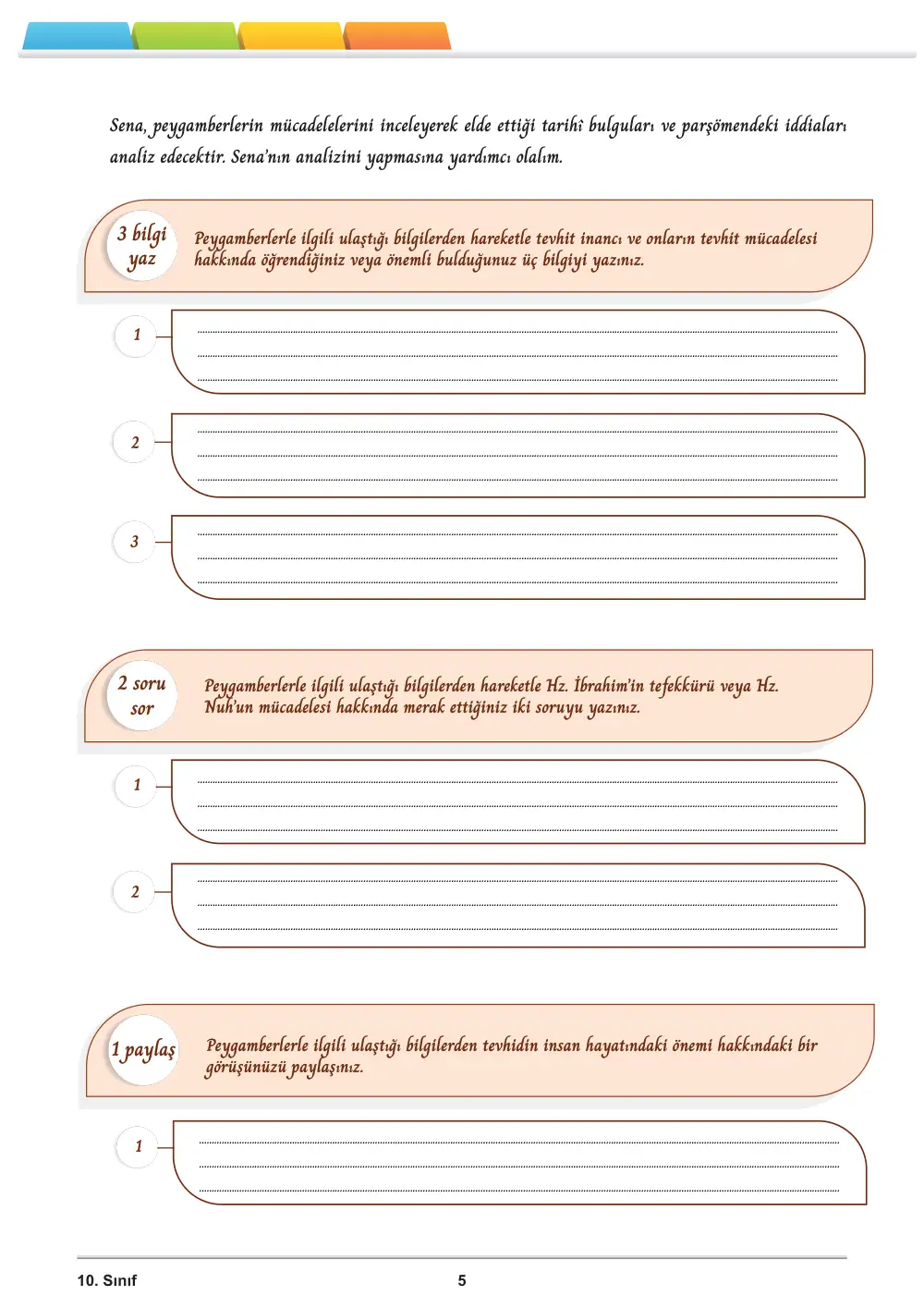 10. Sınıf Din Kültürü ve Ahlak Bilgisi Öğrenme Etkinlikleri Seti 1 (2025-2026) sayfa 6