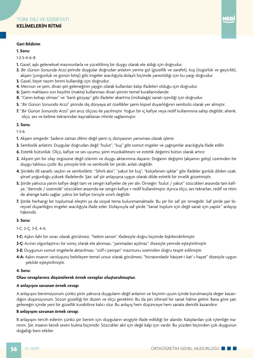 10. Sınıf Türk Dili ve Edebiyatı Bireysel Öğrenme Etkinlikleri (2026-2027) sayfa 54