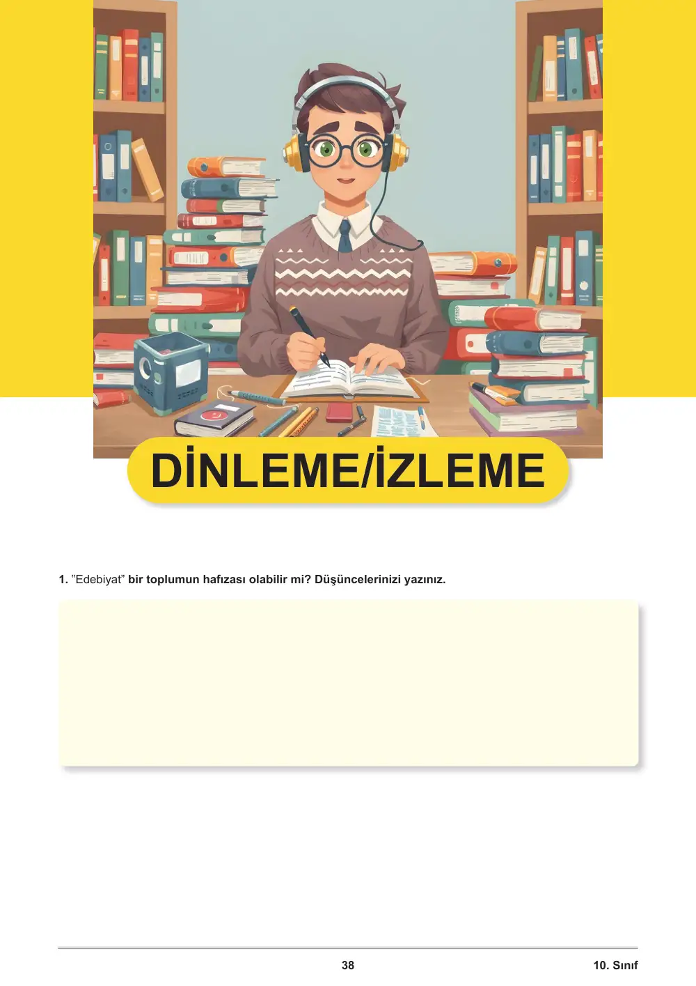10. Sınıf Türk Dili ve Edebiyatı Öğrenme Etkinlikleri Seti 2 (2025-2026) sayfa 39