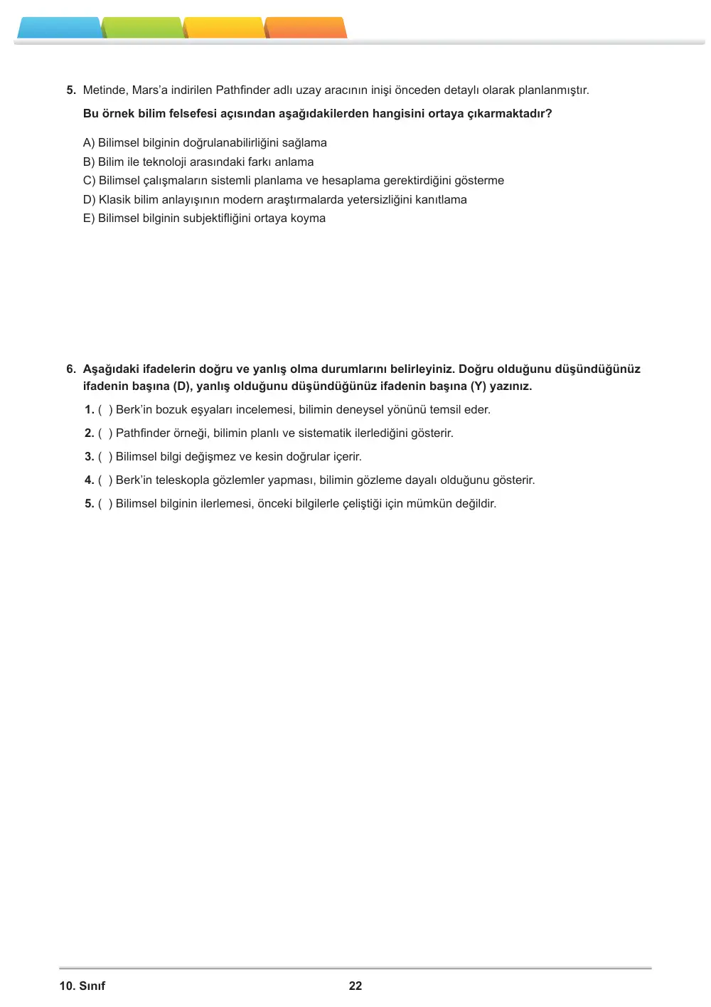 10. Sınıf Felsefe Öğrenme Etkinlikleri Seti 2 (2025-2026) sayfa 23
