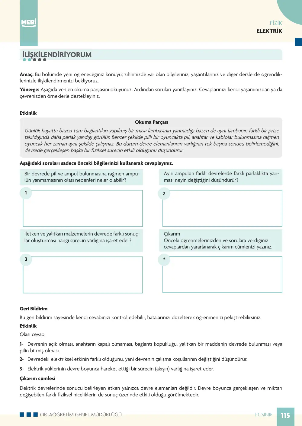 10. Sınıf Fizik Bireysel Öğrenme Etkinlikleri (2026-2027) sayfa 119