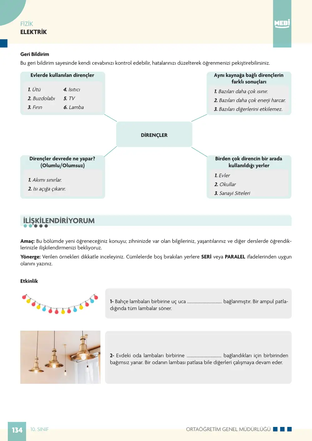 10. Sınıf Fizik Bireysel Öğrenme Etkinlikleri (2026-2027) sayfa 138