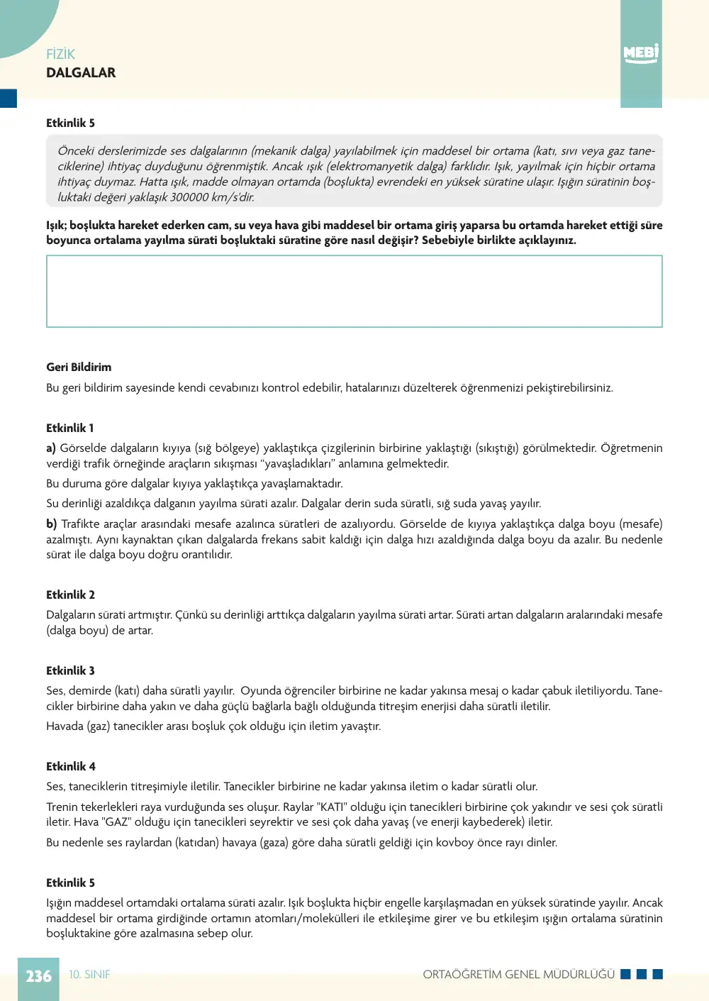10. Sınıf Fizik Bireysel Öğrenme Etkinlikleri (2026-2027) sayfa 240
