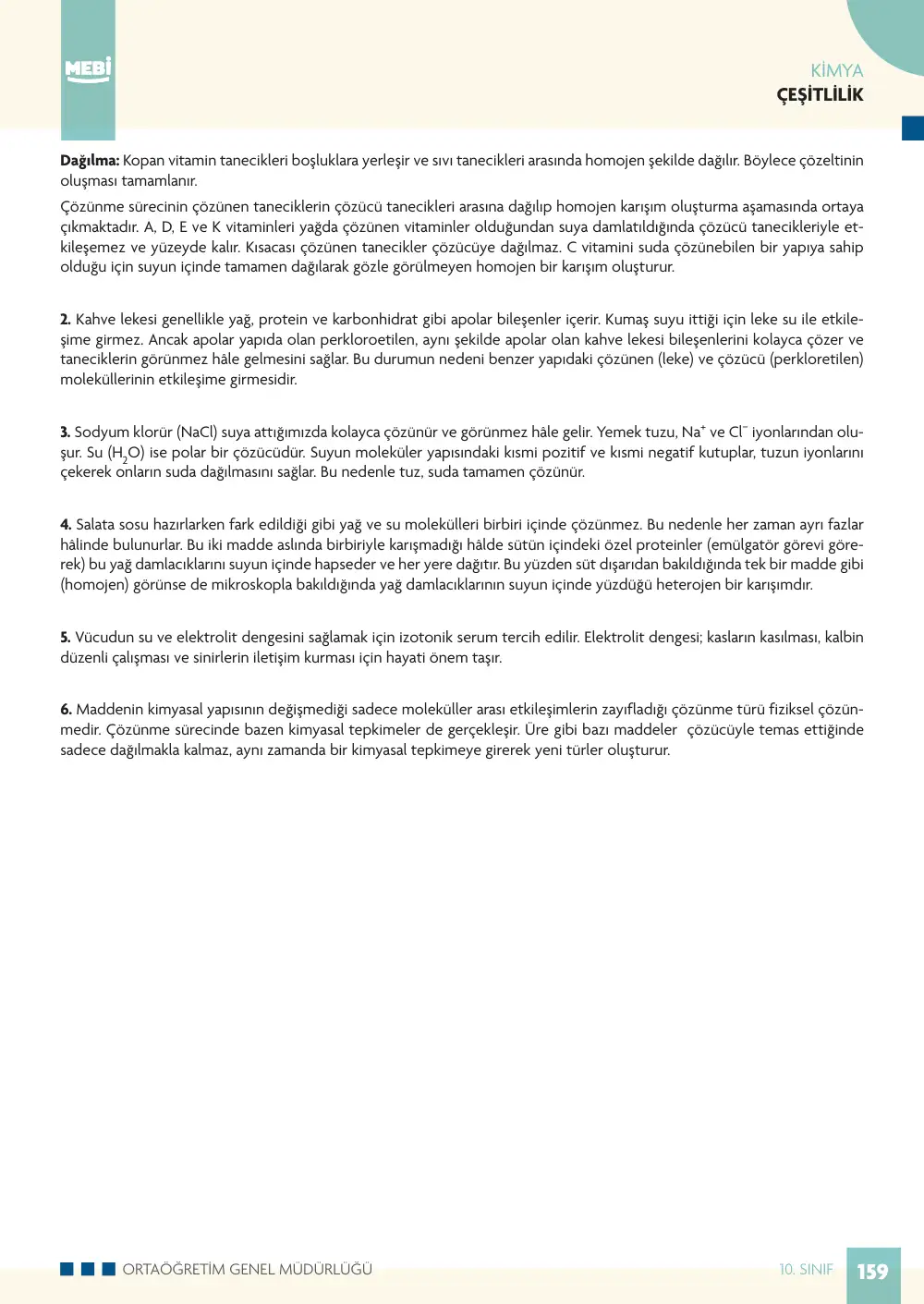 10. Sınıf Kimya Bireysel Öğrenme Etkinlikleri (2026-2027) sayfa 157