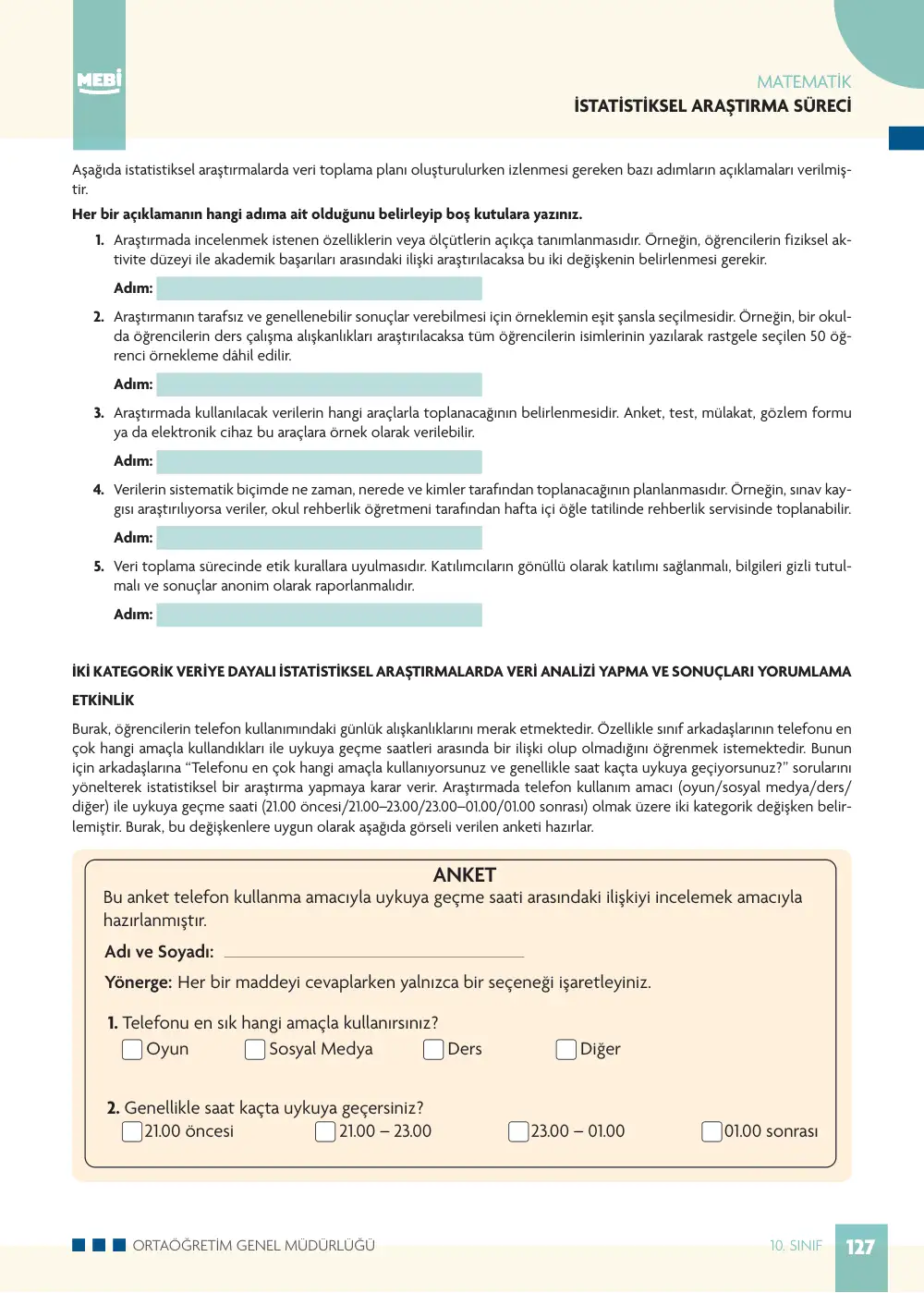 10. Sınıf Matematik Bireysel Öğrenme Etkinlikleri (2026-2027) sayfa 125