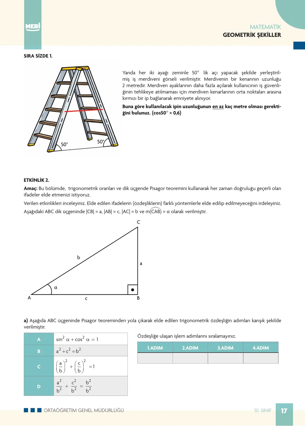 10. Sınıf Matematik Bireysel Öğrenme Etkinlikleri (2026-2027) sayfa 15