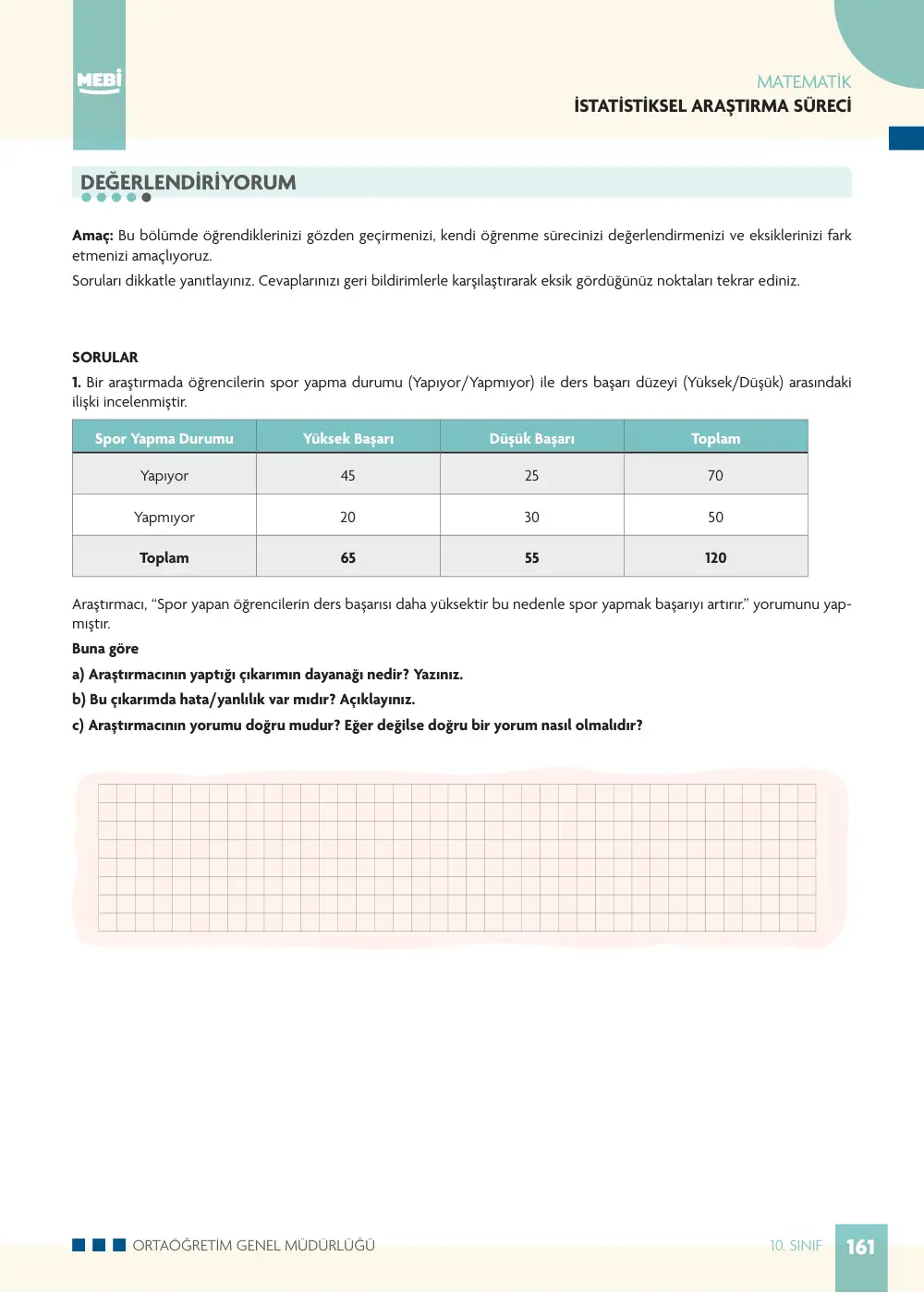 10. Sınıf Matematik Bireysel Öğrenme Etkinlikleri (2026-2027) sayfa 159