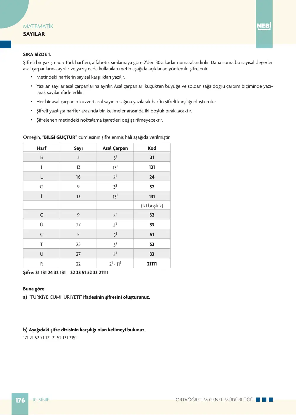 10. Sınıf Matematik Bireysel Öğrenme Etkinlikleri (2026-2027) sayfa 174