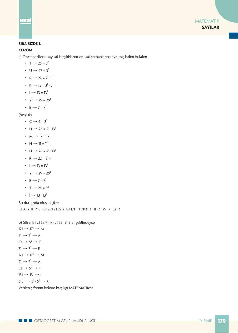 10. Sınıf Matematik Bireysel Öğrenme Etkinlikleri (2026-2027) sayfa 177