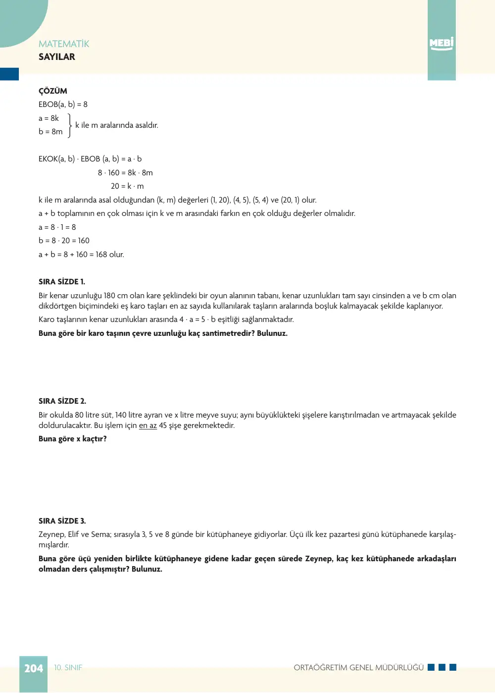 10. Sınıf Matematik Bireysel Öğrenme Etkinlikleri (2026-2027) sayfa 202