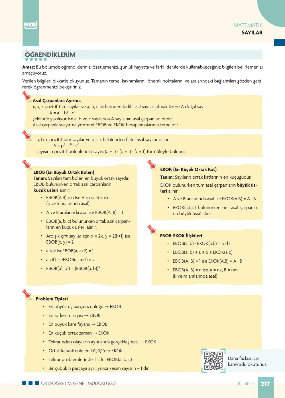10. Sınıf Matematik Bireysel Öğrenme Etkinlikleri (2026-2027) sayfa 215