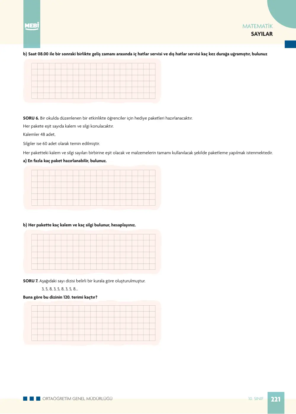 10. Sınıf Matematik Bireysel Öğrenme Etkinlikleri (2026-2027) sayfa 219