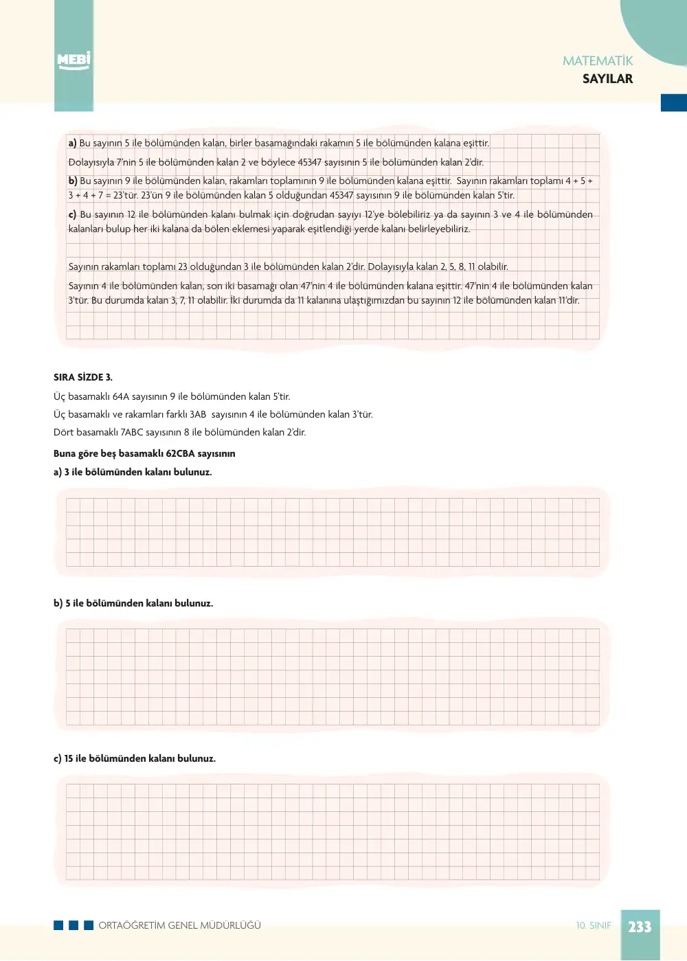 10. Sınıf Matematik Bireysel Öğrenme Etkinlikleri (2026-2027) sayfa 231