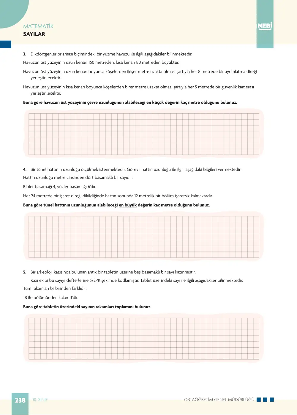 10. Sınıf Matematik Bireysel Öğrenme Etkinlikleri (2026-2027) sayfa 236