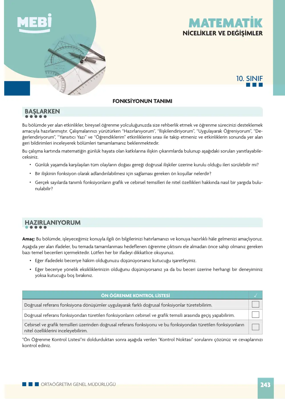 10. Sınıf Matematik Bireysel Öğrenme Etkinlikleri (2026-2027) sayfa 241