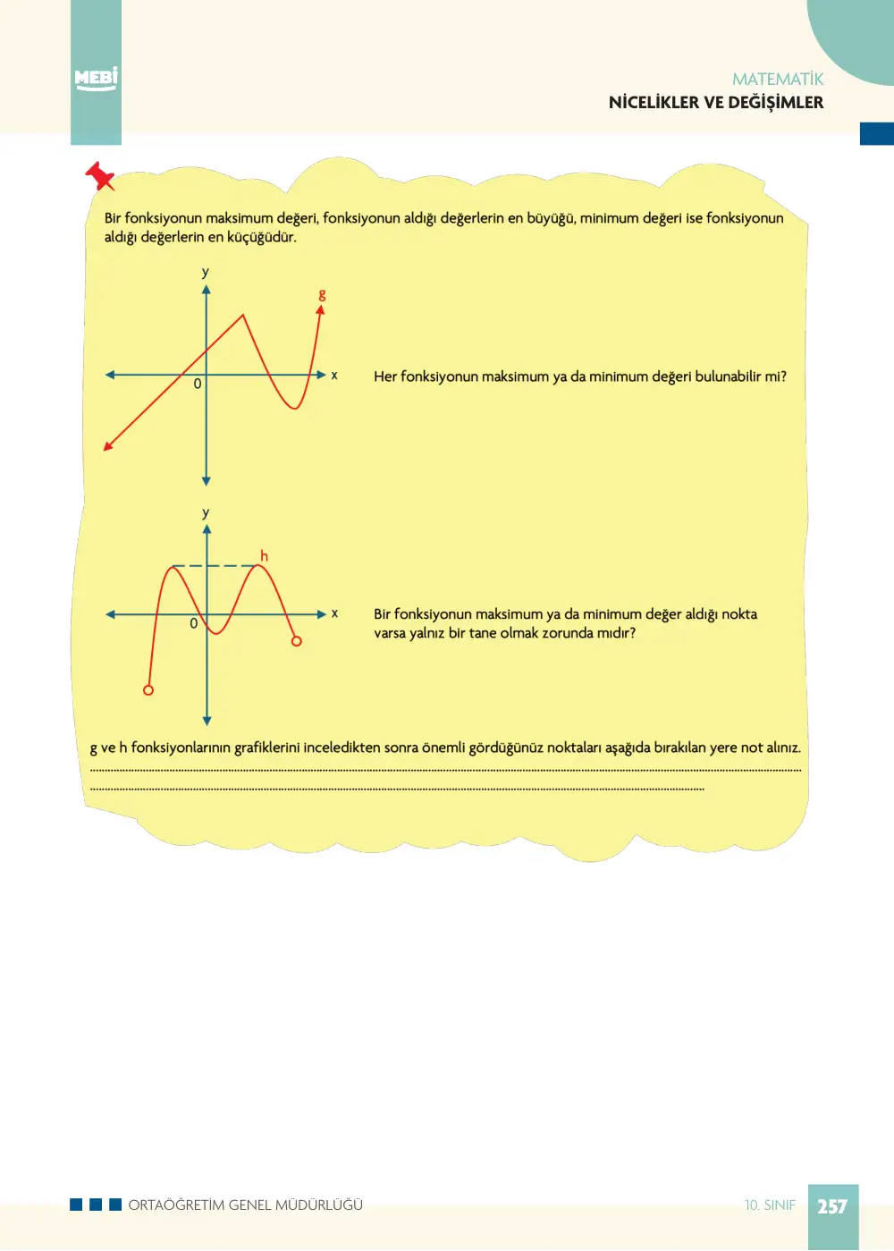 10. Sınıf Matematik Bireysel Öğrenme Etkinlikleri (2026-2027) sayfa 255