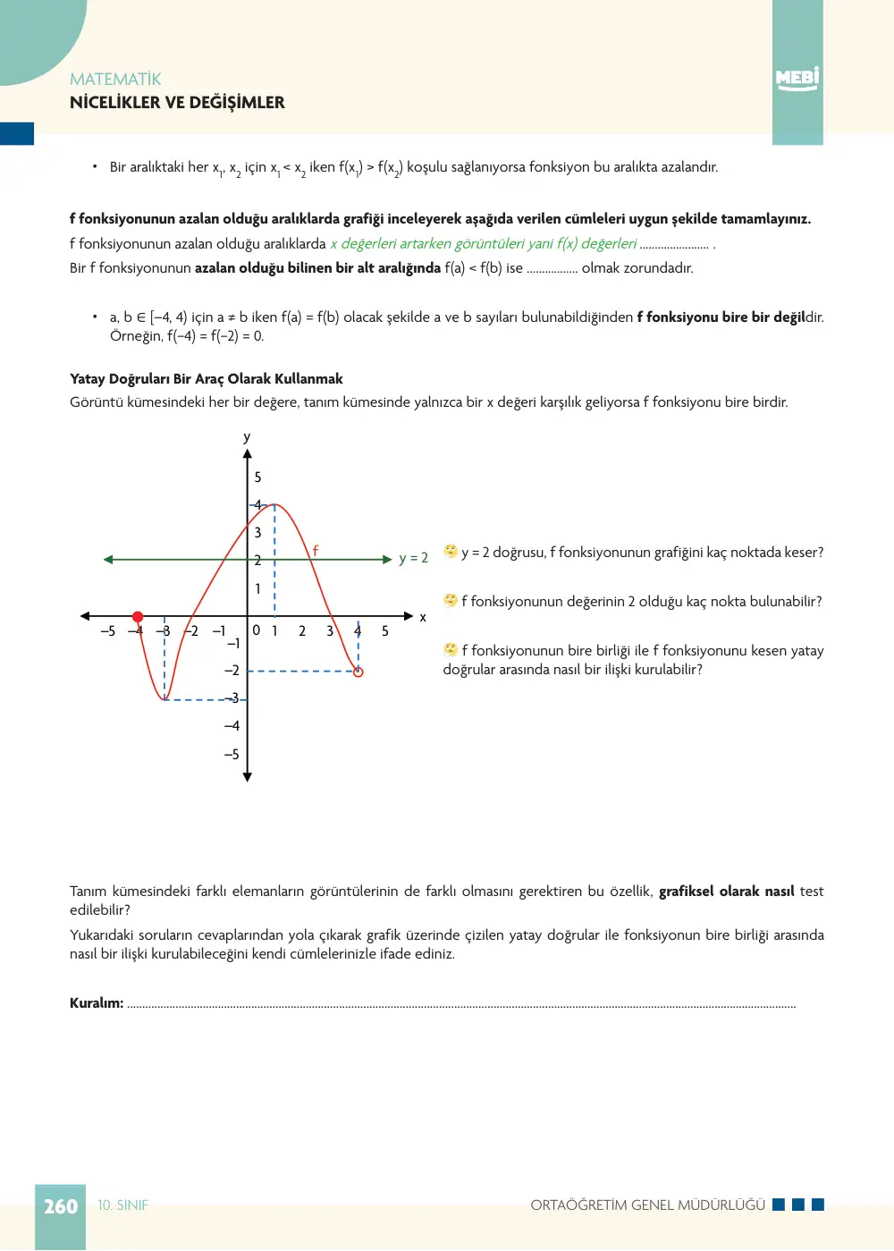 10. Sınıf Matematik Bireysel Öğrenme Etkinlikleri (2026-2027) sayfa 258