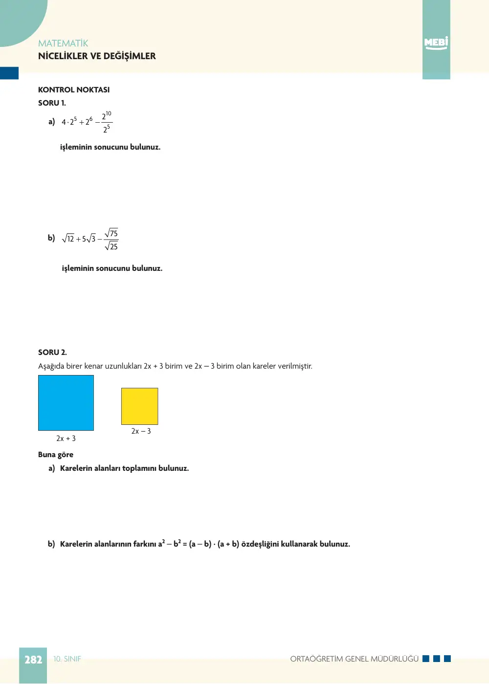 10. Sınıf Matematik Bireysel Öğrenme Etkinlikleri (2026-2027) sayfa 280