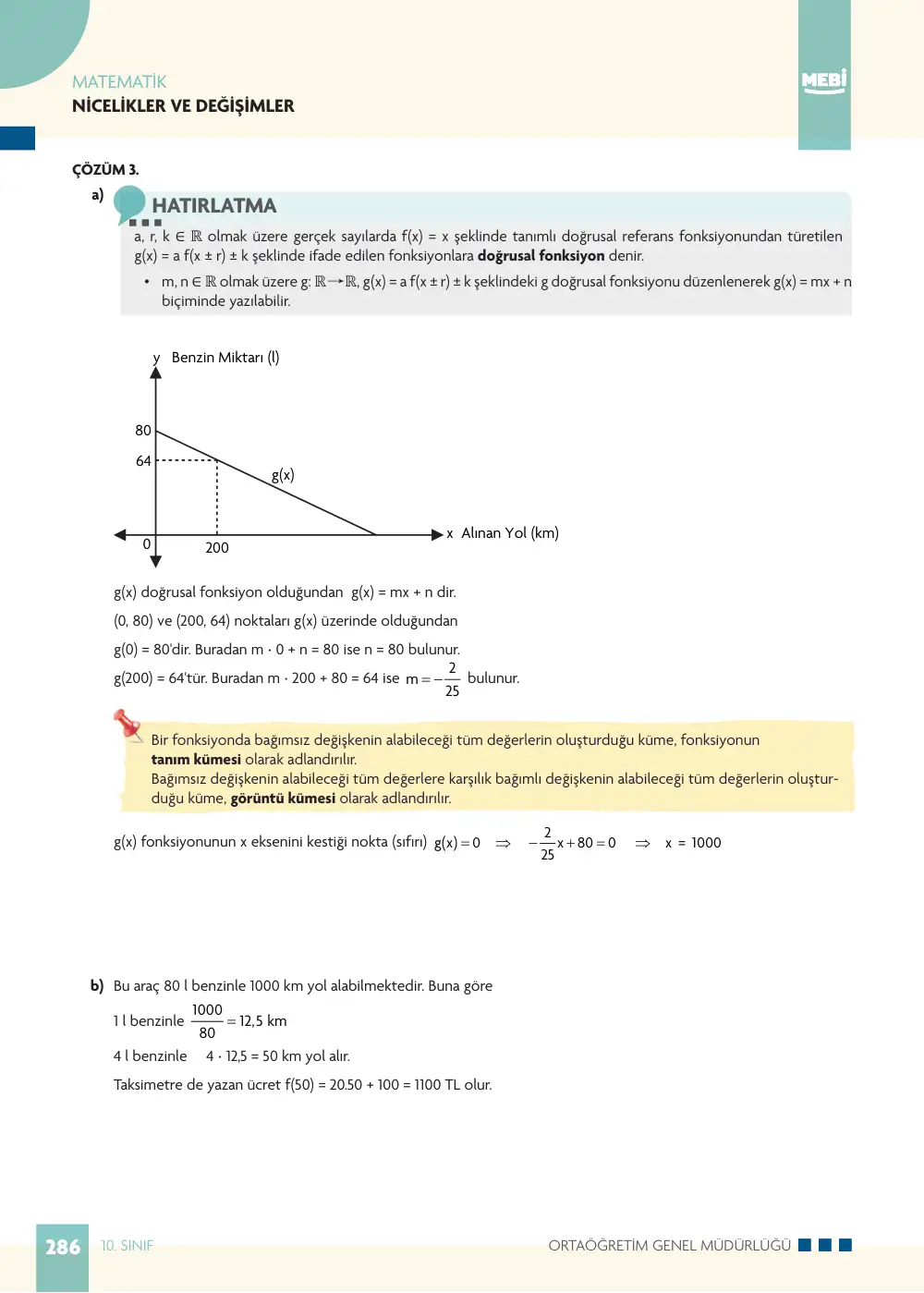 10. Sınıf Matematik Bireysel Öğrenme Etkinlikleri (2026-2027) sayfa 284