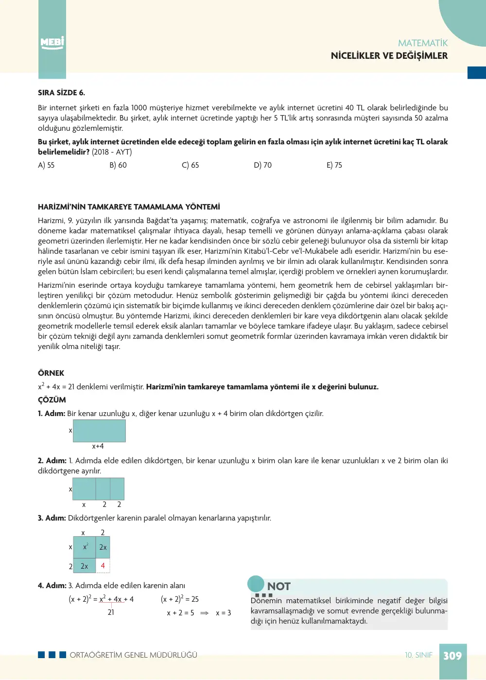10. Sınıf Matematik Bireysel Öğrenme Etkinlikleri (2026-2027) sayfa 307