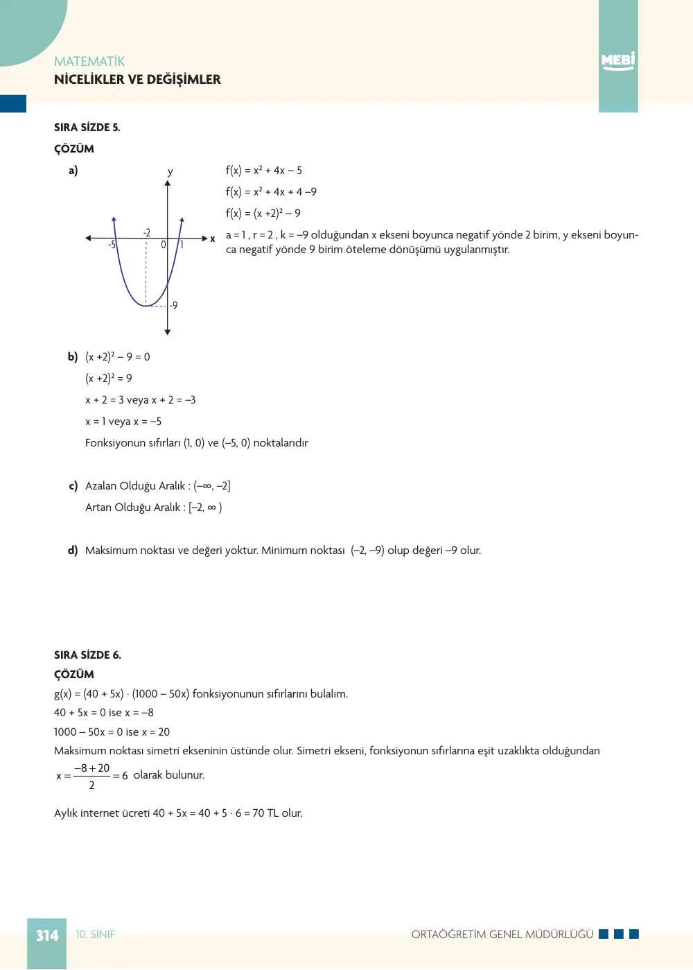 10. Sınıf Matematik Bireysel Öğrenme Etkinlikleri (2026-2027) sayfa 312