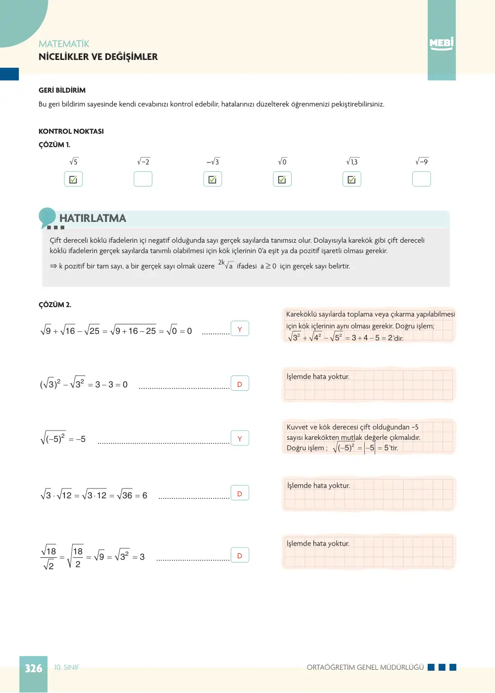 10. Sınıf Matematik Bireysel Öğrenme Etkinlikleri (2026-2027) sayfa 324
