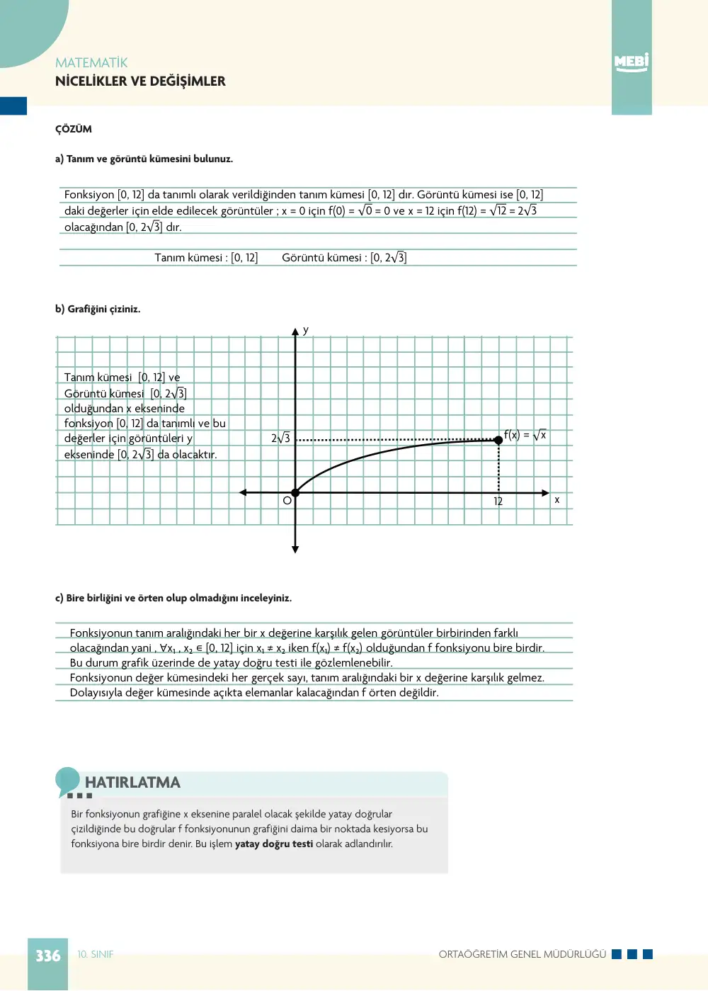 10. Sınıf Matematik Bireysel Öğrenme Etkinlikleri (2026-2027) sayfa 334
