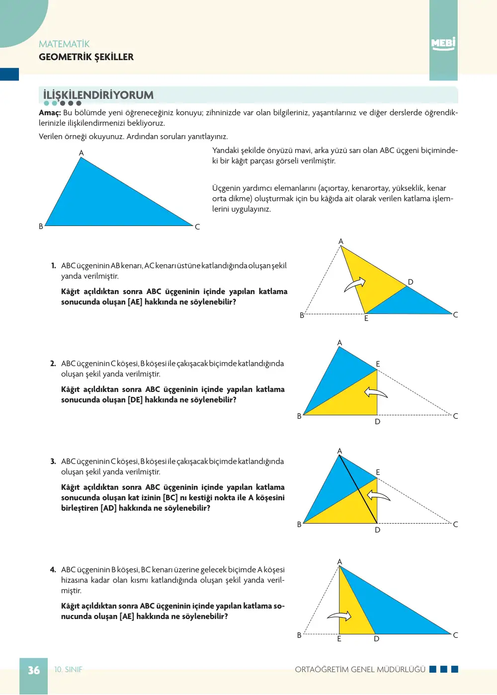 10. Sınıf Matematik Bireysel Öğrenme Etkinlikleri (2026-2027) sayfa 34