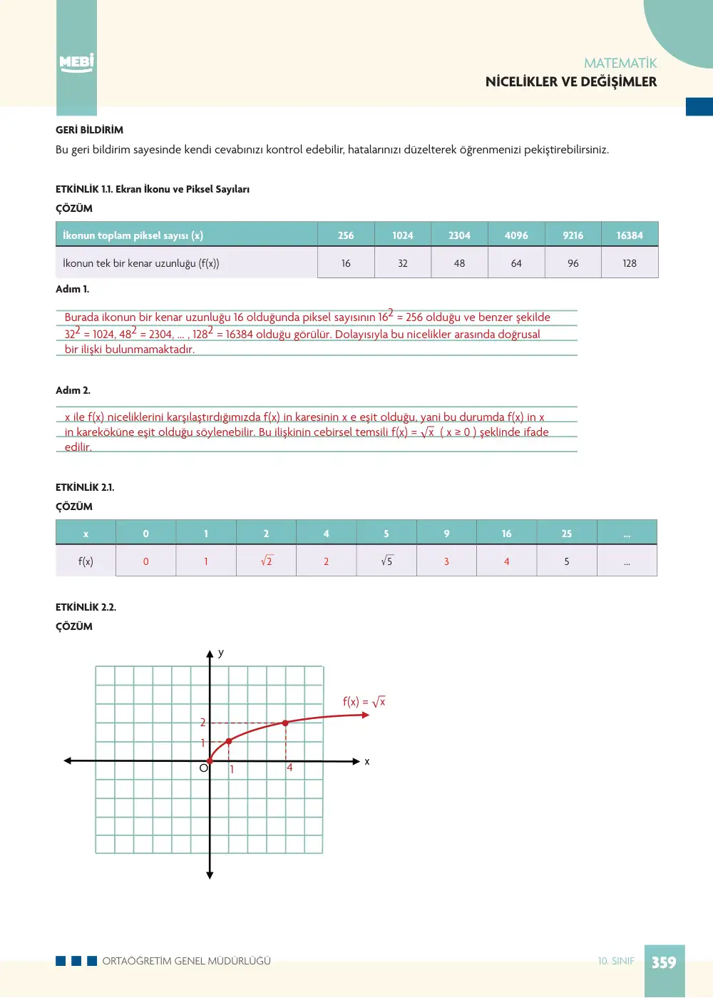 10. Sınıf Matematik Bireysel Öğrenme Etkinlikleri (2026-2027) sayfa 357