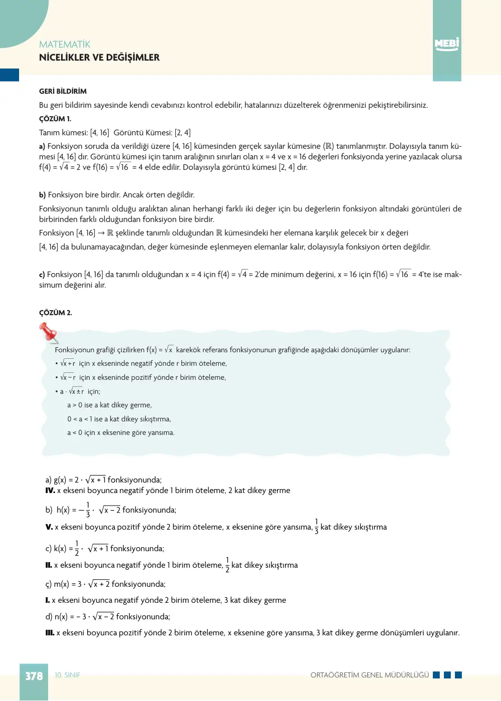 10. Sınıf Matematik Bireysel Öğrenme Etkinlikleri (2026-2027) sayfa 376