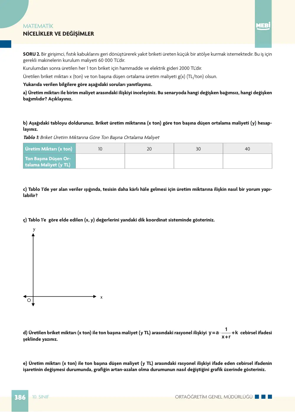 10. Sınıf Matematik Bireysel Öğrenme Etkinlikleri (2026-2027) sayfa 384