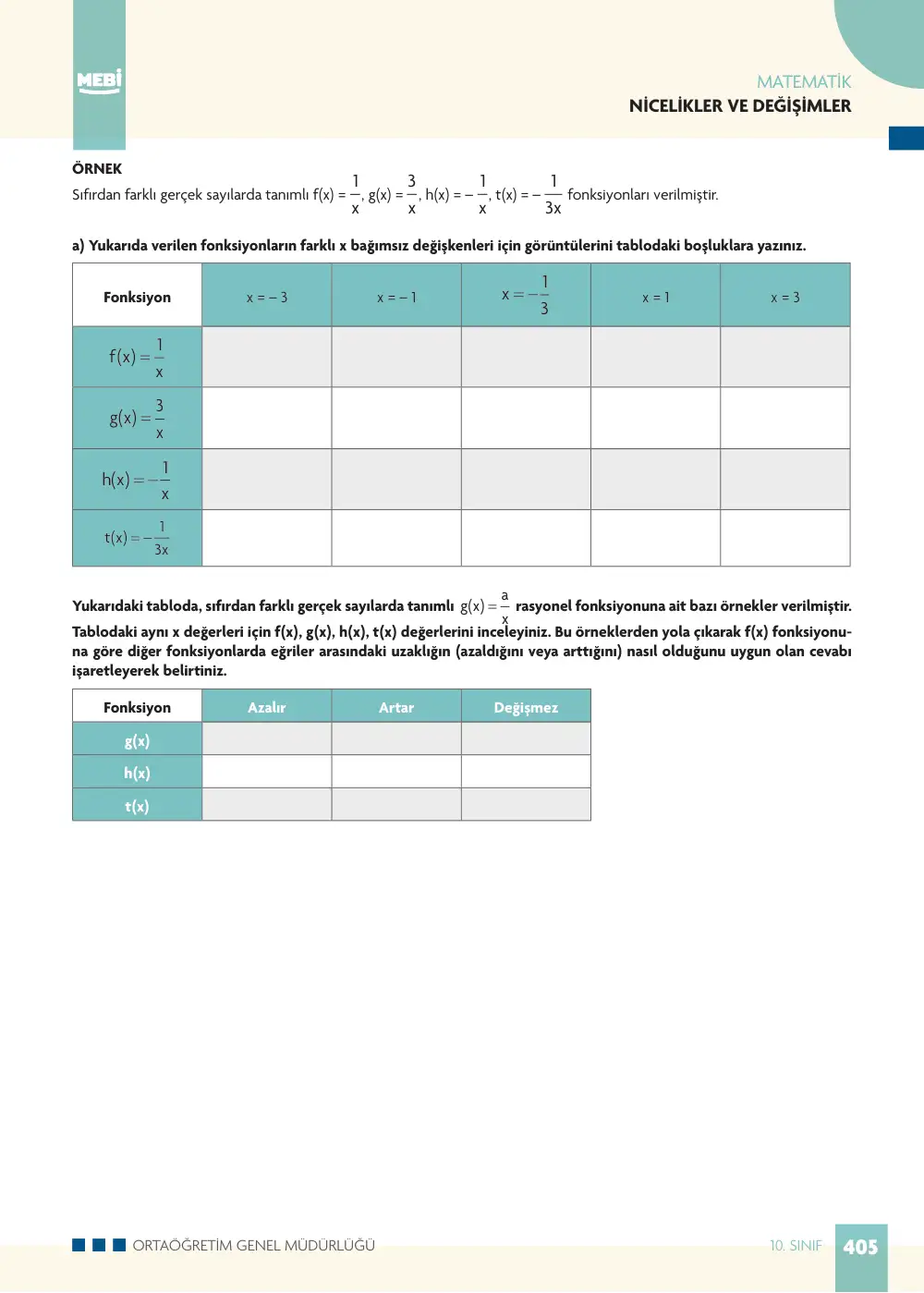 10. Sınıf Matematik Bireysel Öğrenme Etkinlikleri (2026-2027) sayfa 403