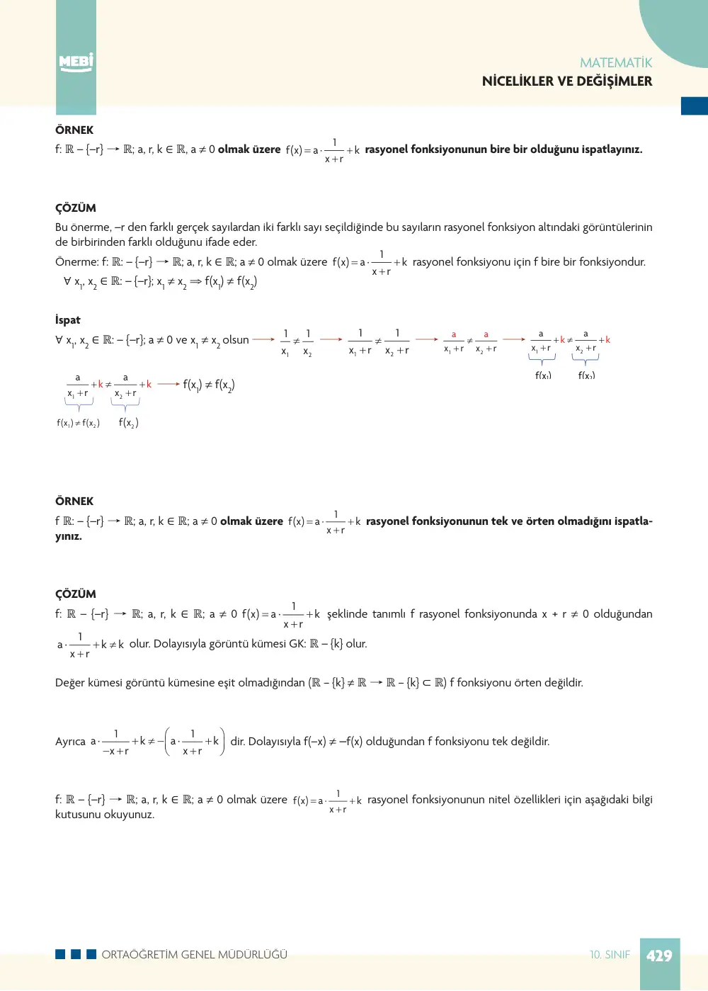 10. Sınıf Matematik Bireysel Öğrenme Etkinlikleri (2026-2027) sayfa 427