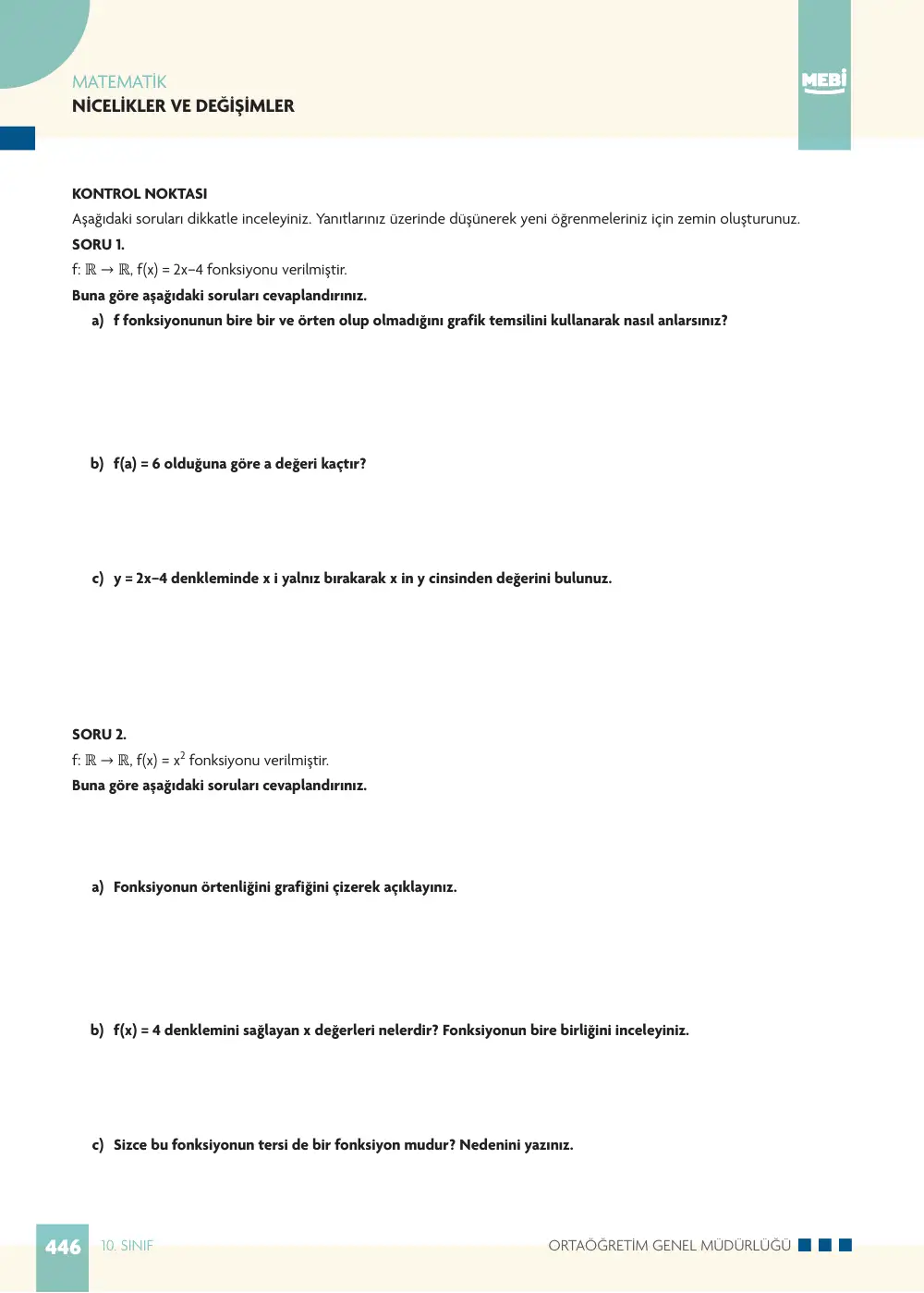 10. Sınıf Matematik Bireysel Öğrenme Etkinlikleri (2026-2027) sayfa 444