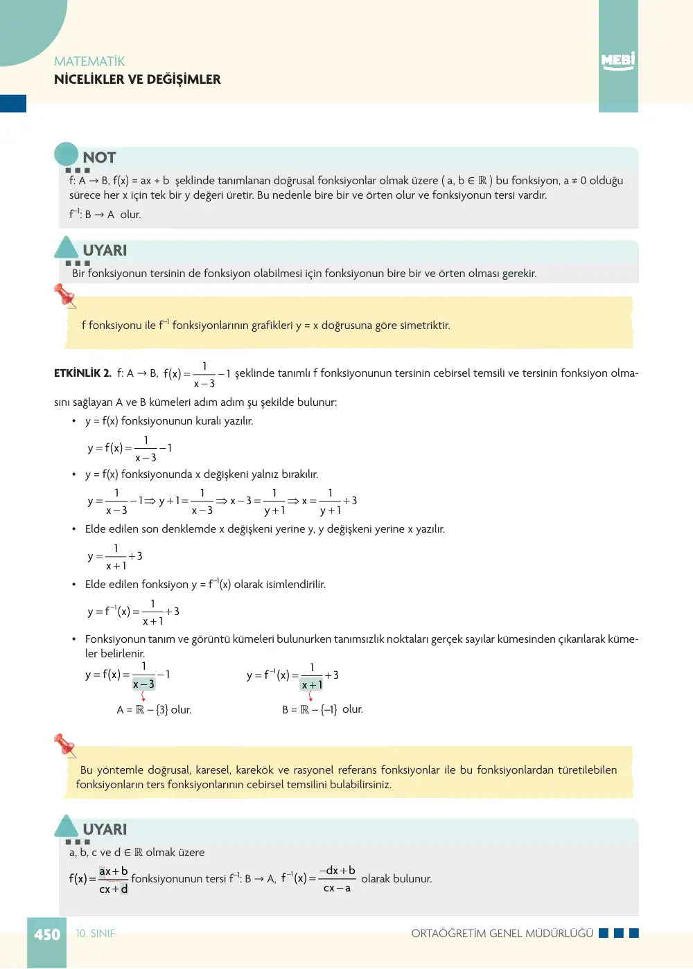 10. Sınıf Matematik Bireysel Öğrenme Etkinlikleri (2026-2027) sayfa 448