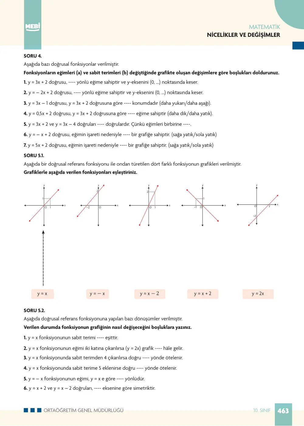 10. Sınıf Matematik Bireysel Öğrenme Etkinlikleri (2026-2027) sayfa 461