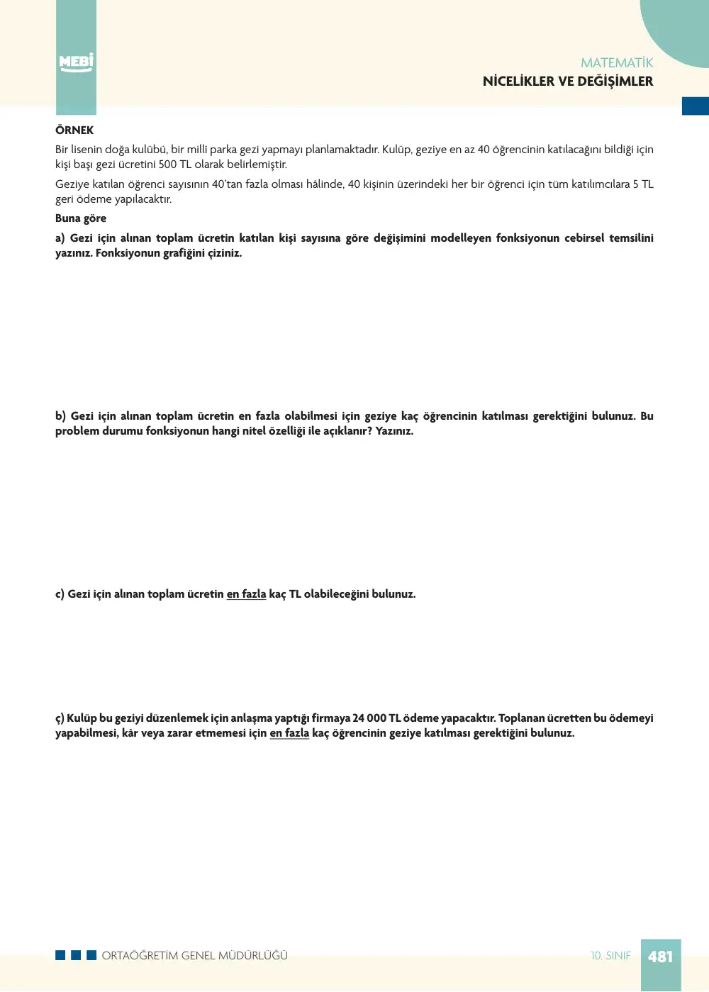 10. Sınıf Matematik Bireysel Öğrenme Etkinlikleri (2026-2027) sayfa 479