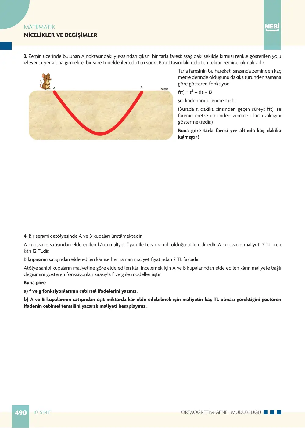 10. Sınıf Matematik Bireysel Öğrenme Etkinlikleri (2026-2027) sayfa 488