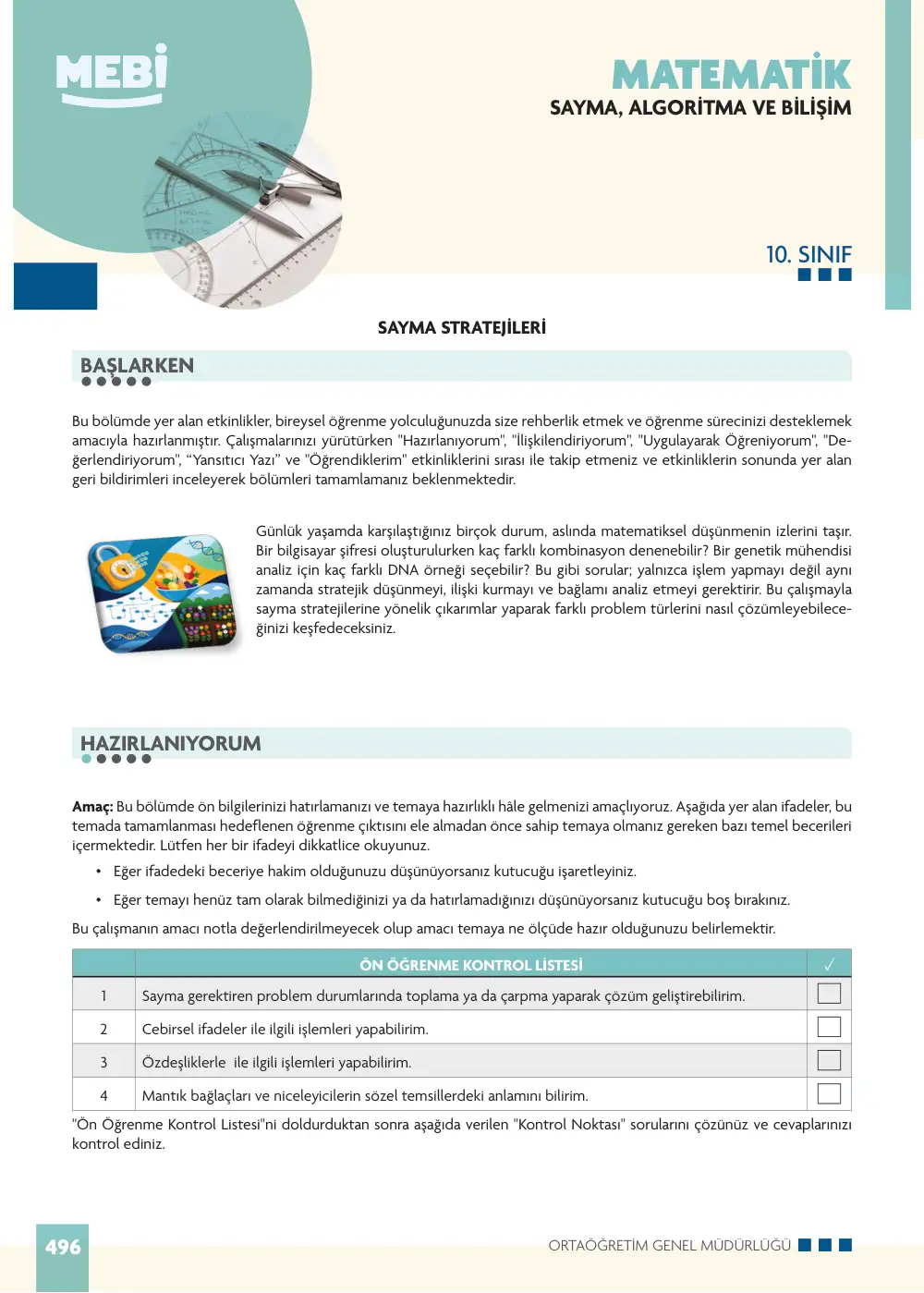 10. Sınıf Matematik Bireysel Öğrenme Etkinlikleri (2026-2027) sayfa 494
