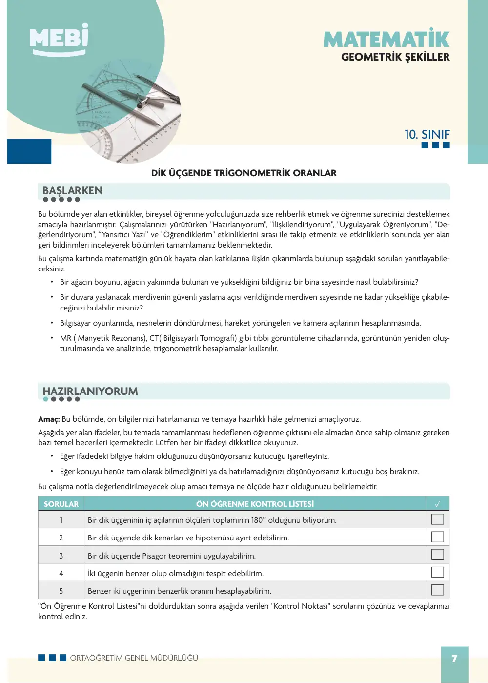 10. Sınıf Matematik Bireysel Öğrenme Etkinlikleri (2026-2027) sayfa 5