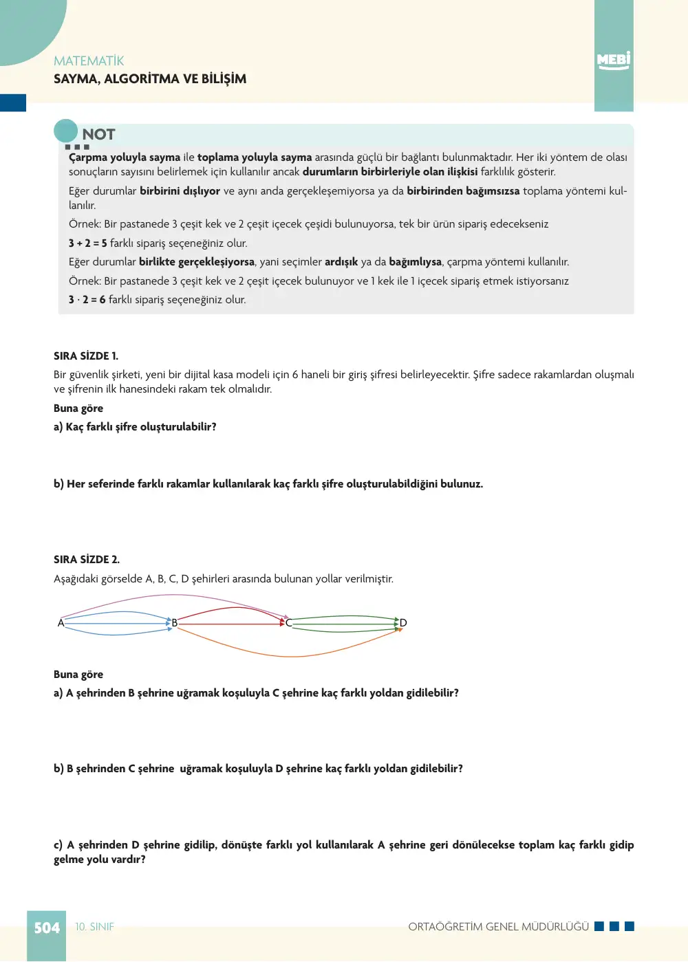 10. Sınıf Matematik Bireysel Öğrenme Etkinlikleri (2026-2027) sayfa 502