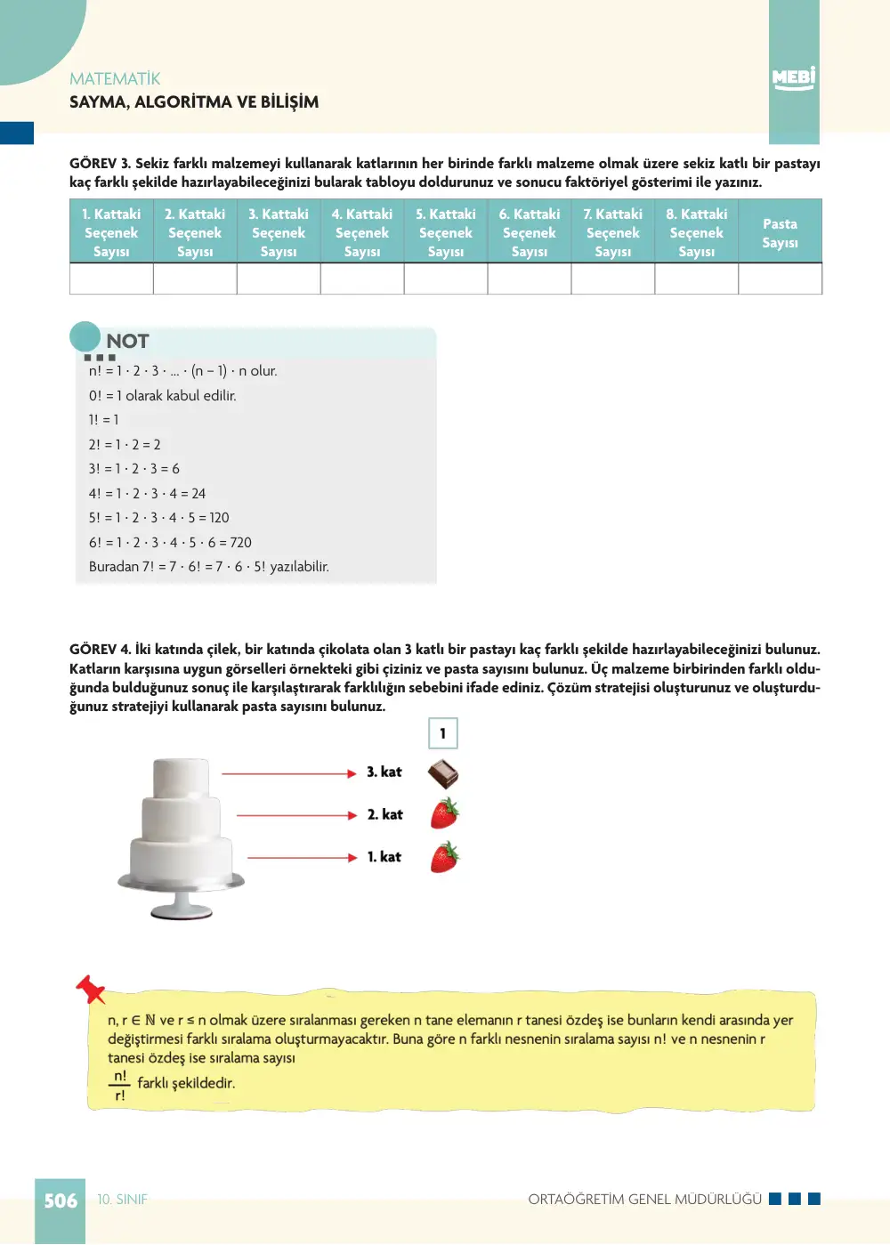 10. Sınıf Matematik Bireysel Öğrenme Etkinlikleri (2026-2027) sayfa 504