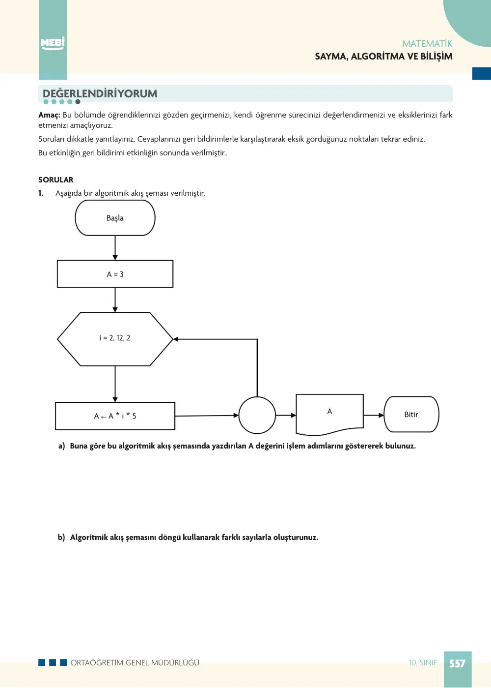 10. Sınıf Matematik Bireysel Öğrenme Etkinlikleri (2026-2027) sayfa 555