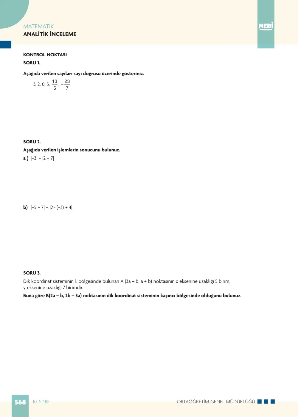10. Sınıf Matematik Bireysel Öğrenme Etkinlikleri (2026-2027) sayfa 566
