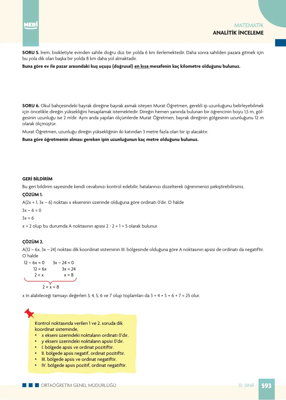 10. Sınıf Matematik Bireysel Öğrenme Etkinlikleri (2026-2027) sayfa 591